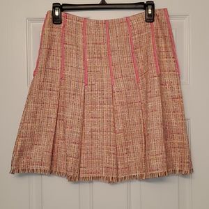 Dana Buchman Tweed A-Line Pkeated Skirt